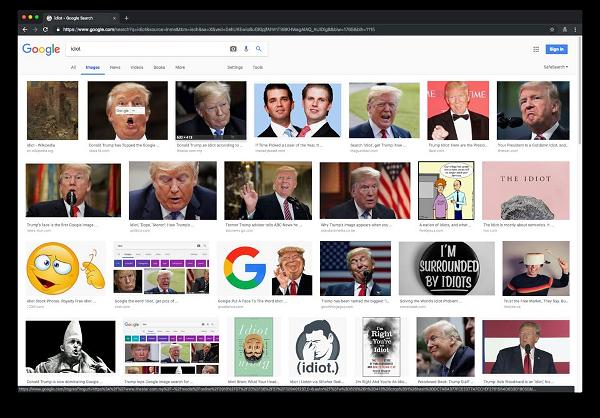 Google Giải Thích Vì Sao Xuất Hiện Hình Ảnh Của Donald Trump Khi Tìm Chữ - Tên Ngốc